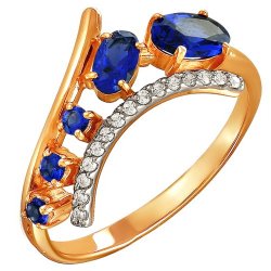 z1-8742 Кольцо с фианитами. Серебро 925.