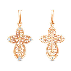 z3-11088 Православный крест. Золото 585.