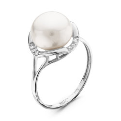 z1-9234 Кольцо с жемчугом. Серебро 925.