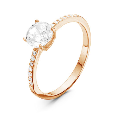 z1-9648 Кольцо с фианитами. Золото 585.