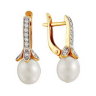 z2-8579 Серьги с жемчугом. Серебро 925. 