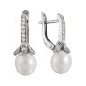 z2-8579 Серьги с жемчугом. Серебро 925. 