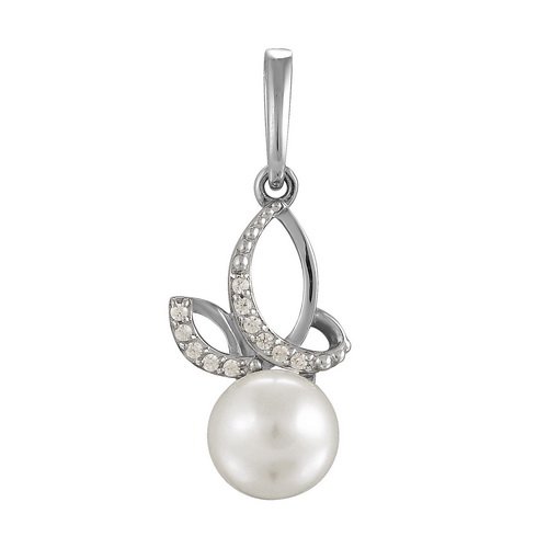 z3-8621 Подвеска с жемчугом. Серебро 925. 