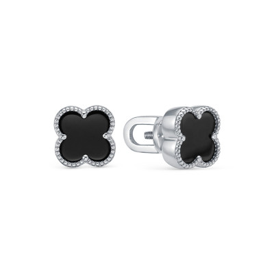 z2-10539 Серьги с фианитами. Серебро 925.