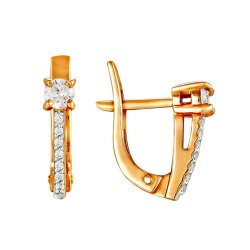 z2-8391 Серьги с бриллиантами. Золото 585.