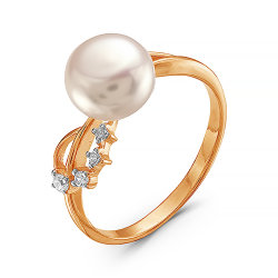 z1-8898 Кольцо с жемчугом. Золото 585.