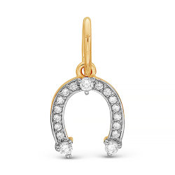 z3-8961 Подвеска с фианитами. Золото 585.