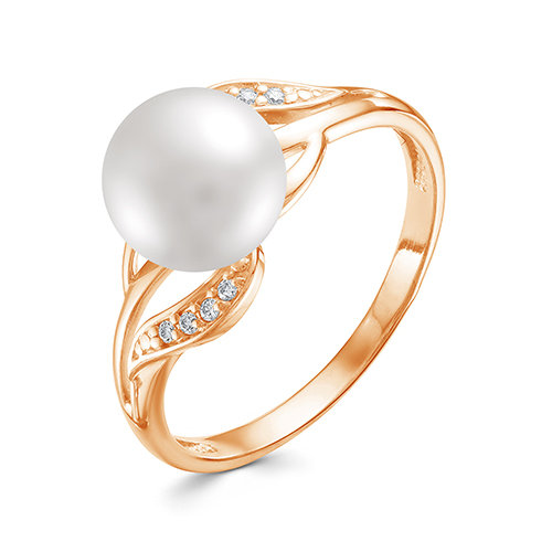 z1-9814 Кольцо с жемчугом. Золото 585. 