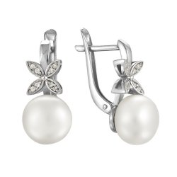 z2-8580 Серьги с жемчугом. Серебро 925.