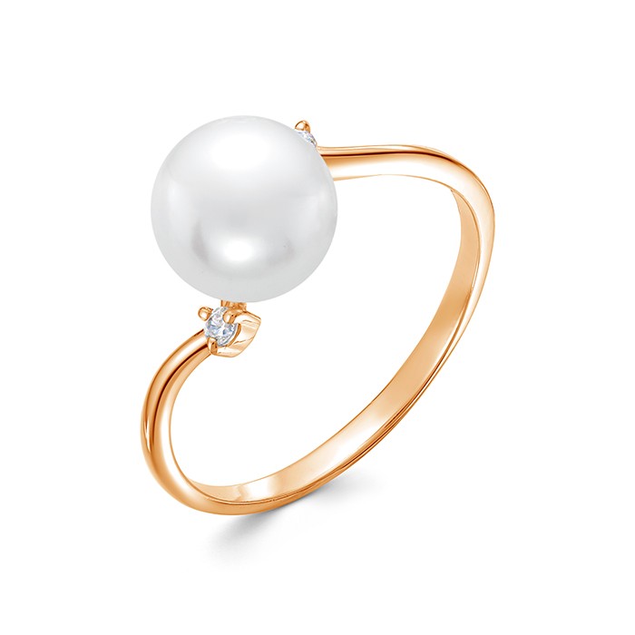 z1-10331 Кольцо с жемчугом. Золото 585. 