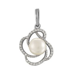 z3-8618 Подвеска с жемчугом. Серебро 925.