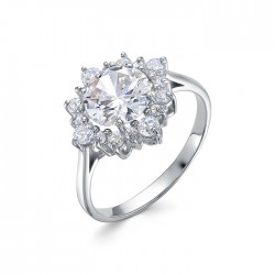 z1-10391 Кольцо с фианитами. Серебро 925.