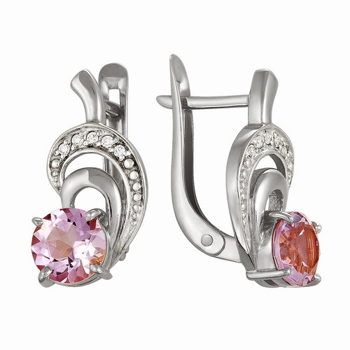 z2-8349 Серьги с фианитами. Серебро 925.