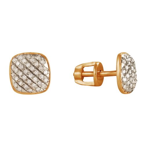 z2-7932 Серьги с бриллиантовой россыпью. Золото 585. 