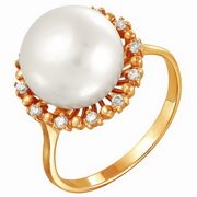 z1-8324 Кольцо с жемчугом. Золото 585. 