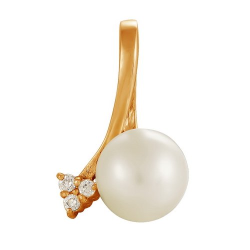 z3-8035 Подвеска с жемчугом. Золото 585. 