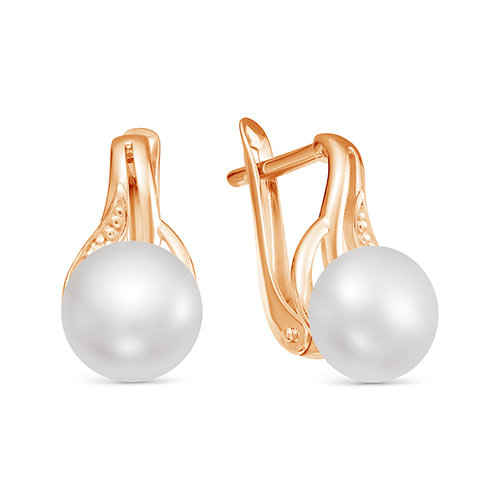 z2-9814 Серьги с жемчугом. Золото 585. 