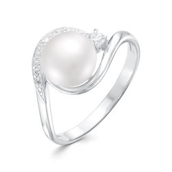 z1-9857 Кольцо с жемчугом. Серебро 925.
