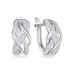 z2-10026 Серьги с фианитами. Серебро 925.