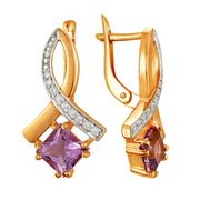 z2-8329 Серьги с фианитами. Серебро 925.