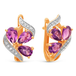 z2-8905 Серьги с фианитами. Серебро 925.