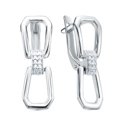 z2-11228l Серьги с фианитами. Серебро 925.