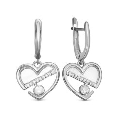 z2-11323 Серьги с фианитами. Серебро 925.