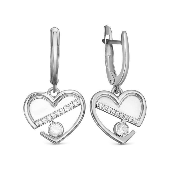 z2-11323 Серьги с фианитами. Серебро 925. 