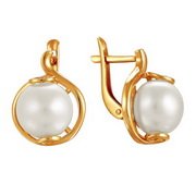 z2-8626 Серьги с жемчугом. Золото 585. 