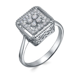 z1-11582 Кольцо с фианитами. Серебро 925.