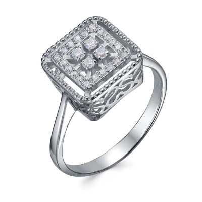 z1-11582 Кольцо с фианитами. Серебро 925.