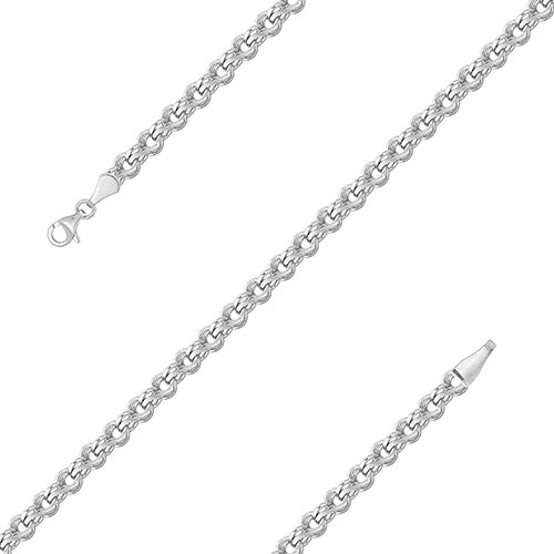 z6-072g0,8-1 Цепь.Ручное плетение Гарибальди . Серебро 925 пробы 