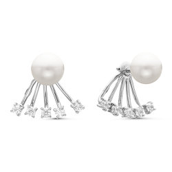 z2-9174 Серьги с жемчугом. Серебро 925.