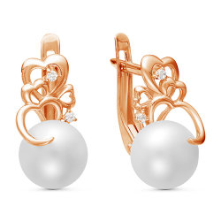 z2-9475 Серьги с жемчугом. Золото 585.