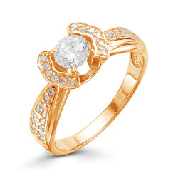 z1-9561 Кольцо с фианитами. Золото 585.