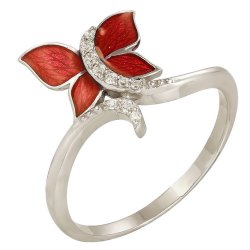 z1-8095 Кольцо с эмалью. Серебро 925.