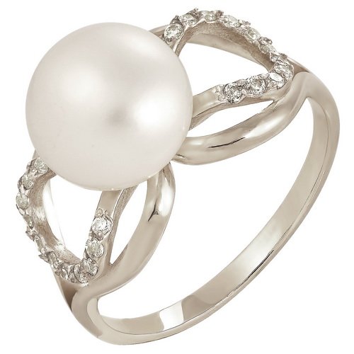 z1-7990 Кольцо с жемчугом. Серебро 925. 