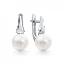 z2-10661 Серьги с жемчугом. Серебро 925.