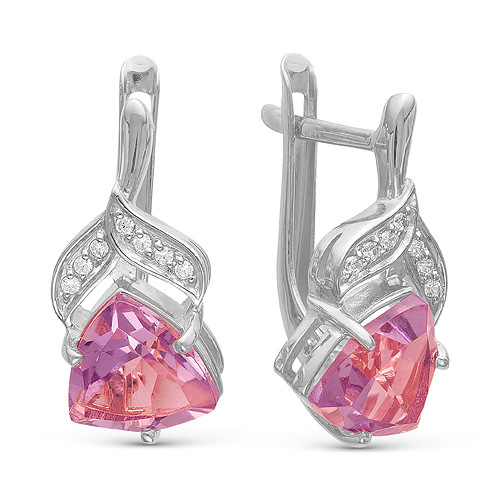 z2-8908 Серьги с фианитами. Серебро 925.