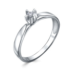 z1-11584 Кольцо с фианитами. Серебро 925.