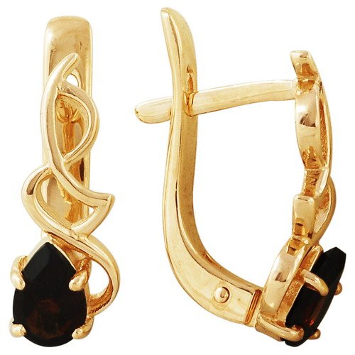 z2-7515 Серьги с полудрагоценными вставками. Золото 585. 