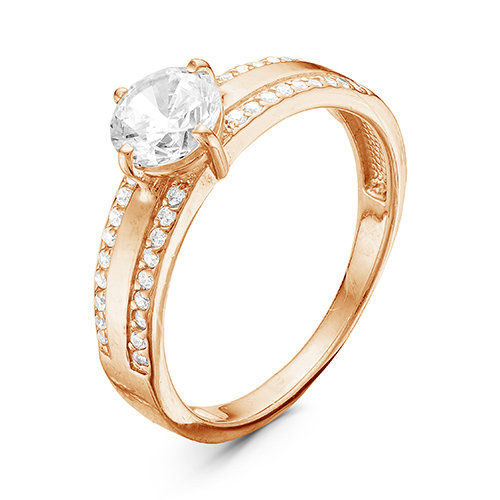 z1-9411 Кольцо с фианитами. Золото 585. 