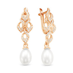 z2-9822 Серьги с жемчугом. Золото 585.