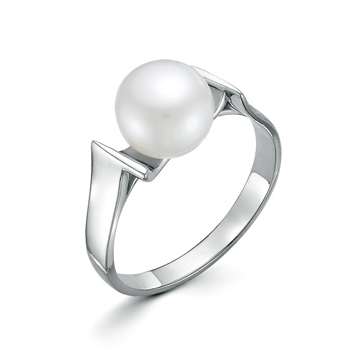 z1-10664 Кольцо с жемчугом. Серебро 925. 