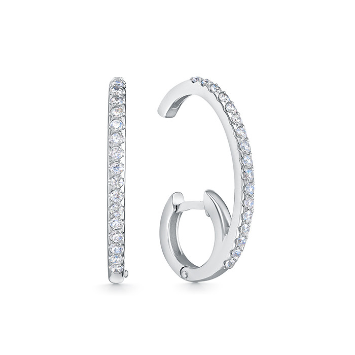 z2-10800 Серьги с фианитами. Серебро 925. 