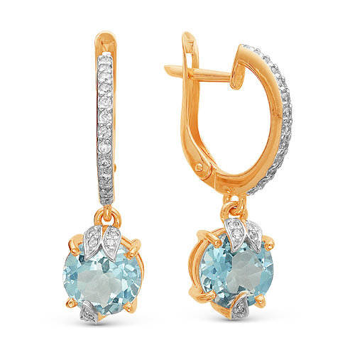 z2-8909 Серьги с фианитами. Серебро 925. 