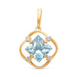 z3-8912 Подвеска с полудрагоценными вставками. Золото 585.