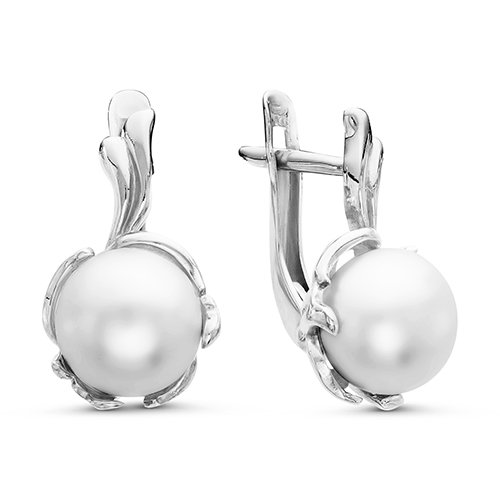 z2-9284 Серьги с жемчугом. Серебро 925. 