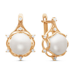 z2-9374 Серьги с жемчугом. Золото 585.