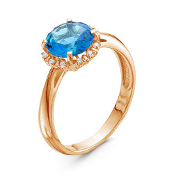 z1-9418 Кольцо с полудрагоценными вставками. Золото 585.